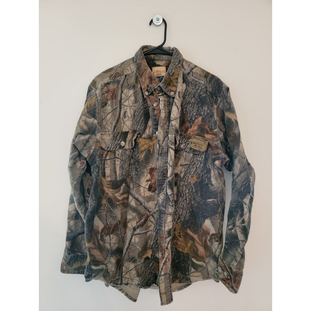 Wells Creek Camo Flannel Shirt Jacket – Size XL